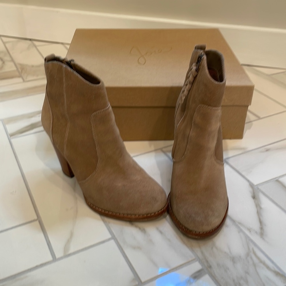 Joie Suede Booties Tan | US Size 35.5